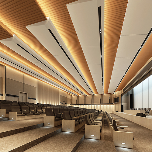 textured teak is used to reflect the modern style of the lecture hall_1-1.jpg