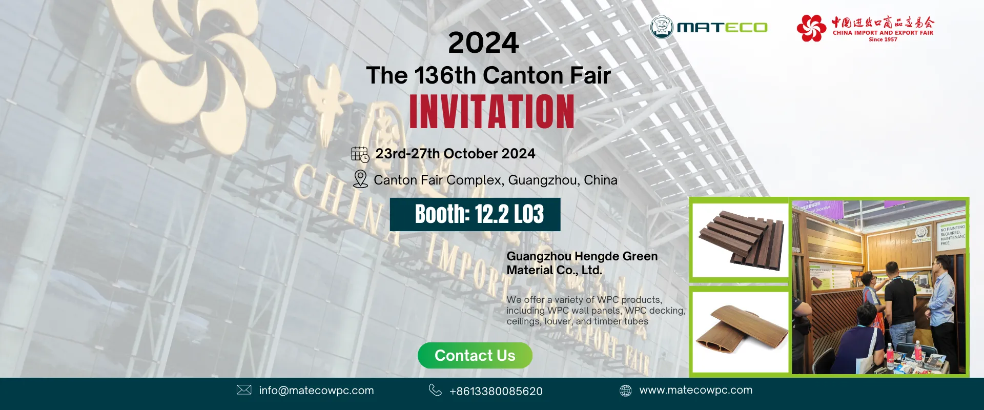 Visit Us at the 136th Canton Fair – Premium WPC & Factory Tours！