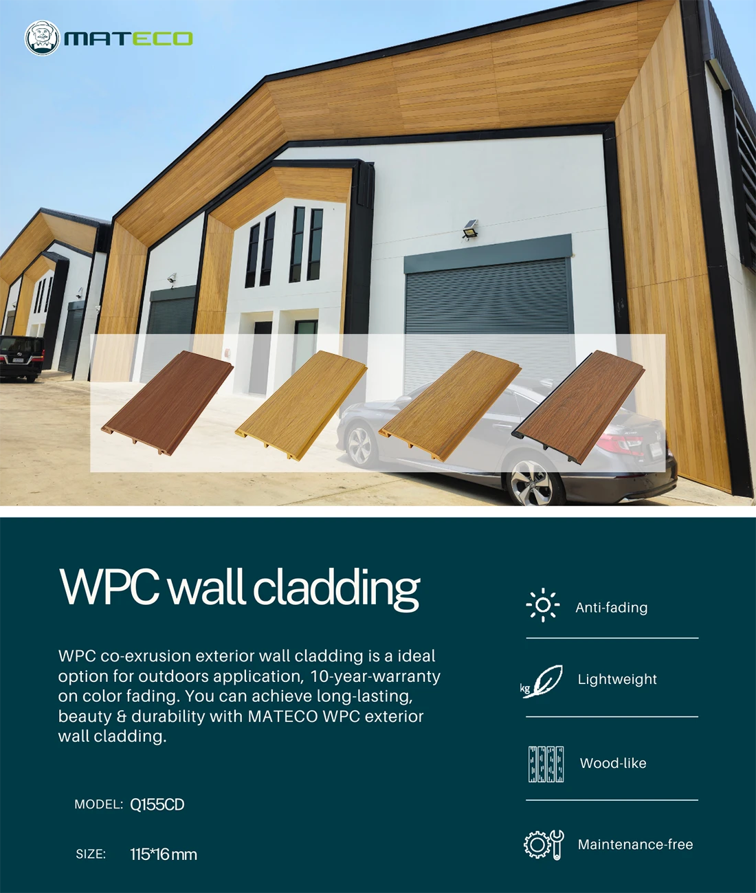 Q155cd WPC cladding