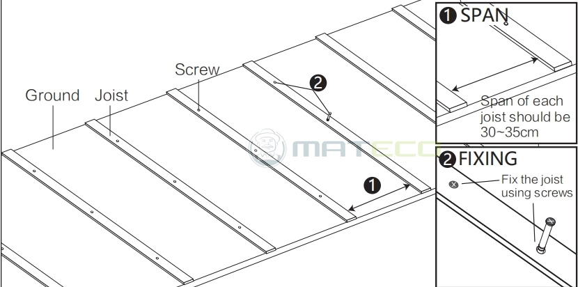 wpc decking installation step 1